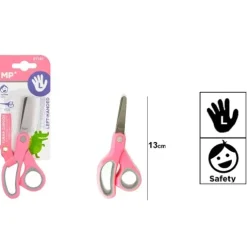 Tijera Para Zurdos Infantil 13cm Rosa