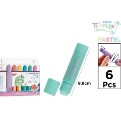 Témpera Sólida Pastel 6U