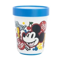 Vaso Antideslizante Premium Bicolor 260 ML Mickey True Champions