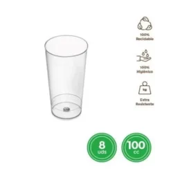 Vaso Catavino Reutilizable Transparente 100cc