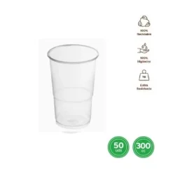 Vaso Irrompible Transparente 300cc 50uds