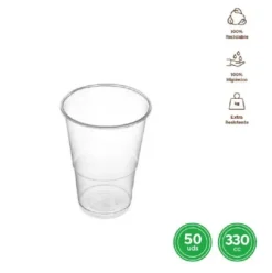 Vaso Irrompible Transparente 330cc 50uds