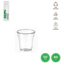 Vaso Irrompible Transparente 80cc 50uds