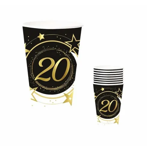 Vasos Cartón 20 Años 240ML
