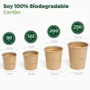 Vasos Cartón Biodegradable Nature 80cc 35uds