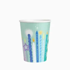 Vasos Cartón Cumple Velas 270cc