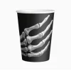 Vasos Cartón Halloween Esqueleto Mano 270cc