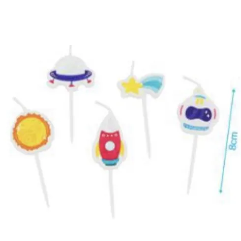 Velas Cumpleaños Astronauta 5pcs