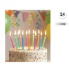 Velas Cumpleaños Colores 24pcs