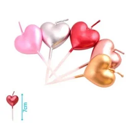 Velas Cumpleaños Corazón 5pcs