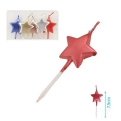 Velas Cumpleaños Estrellas 5pcs
