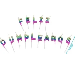 Velas Feliz Cumpleaños 15pcs