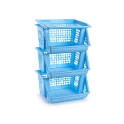 Verdulero PP – Azul Claro 3 Cestas